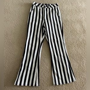 Lee black and white striped jeans